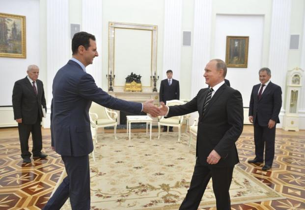Assad and Putin Moscow meeting