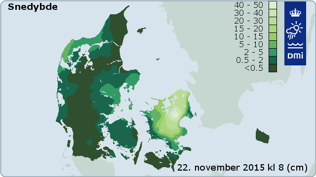 Snow in Denmark Nov 22 2015