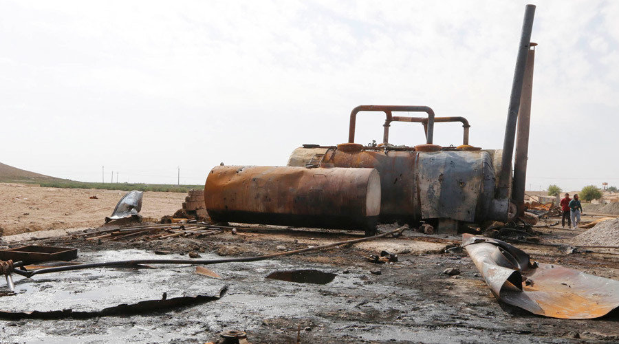 Oil tanks destroyed