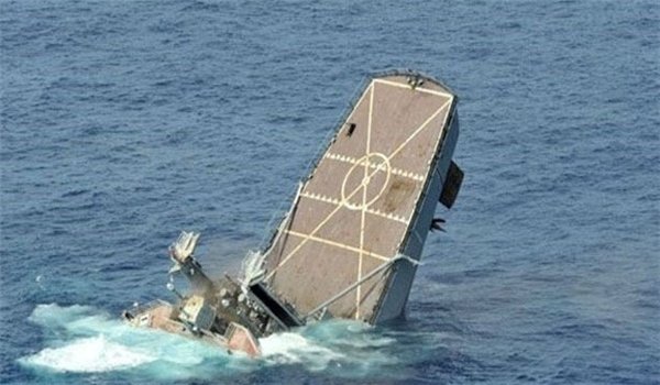 Sinking Saudi warship