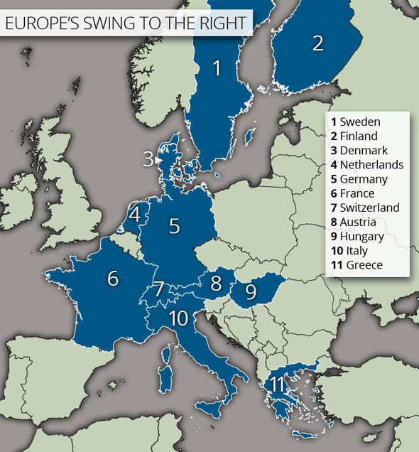 Europe Far Right parties map