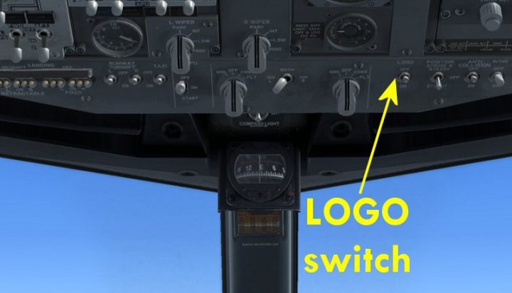 737 log light switch