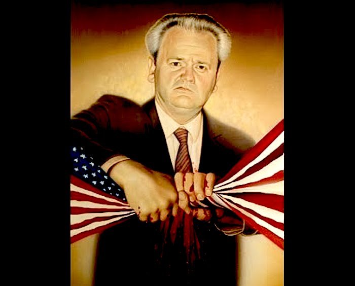 Milosevic and blood flag