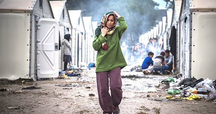 Muslim woman refugee