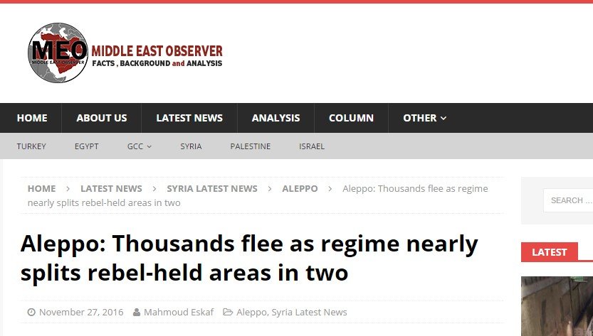 MEO AA Aleppo propaganda