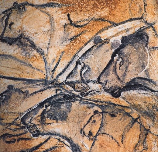 Lions, cave, France