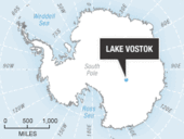Location of Vostok, Antartica