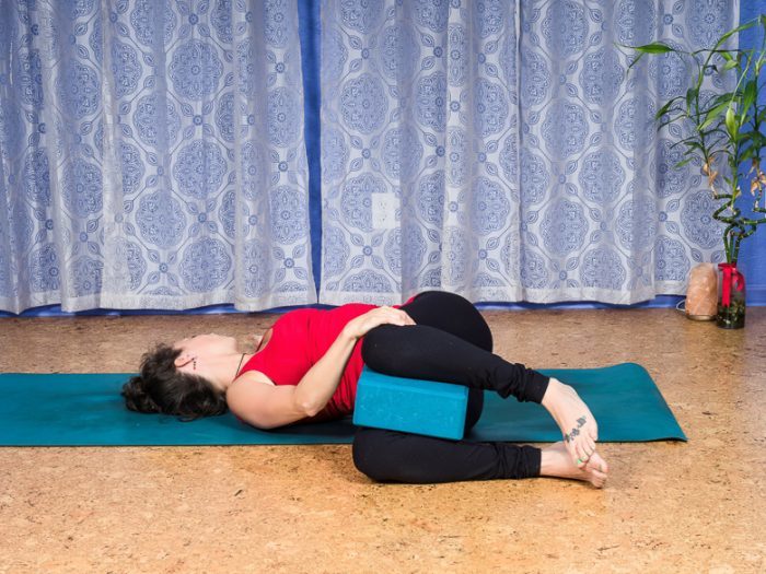 reclined spinal twist
