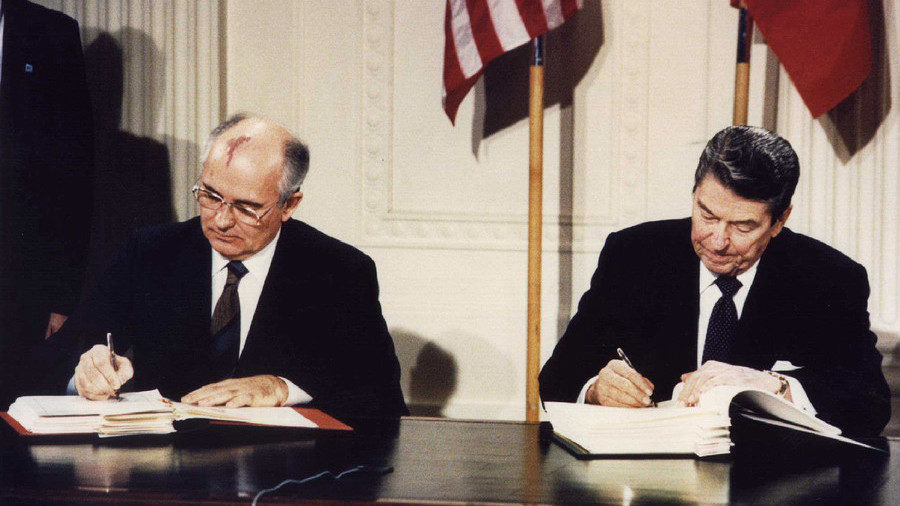 regan gorbachev INF missile treaty