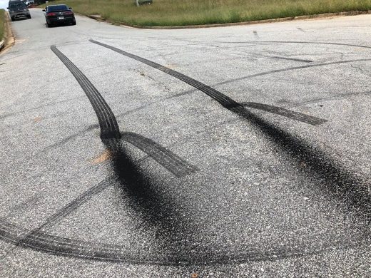 Burnout marks