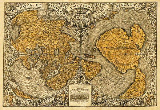 The Oronteus Finaeus map and its ice-free Antarctica