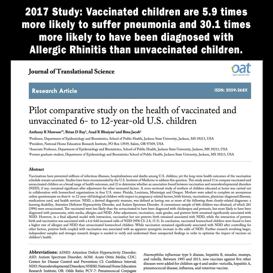 vaccinated kids get pneumonia