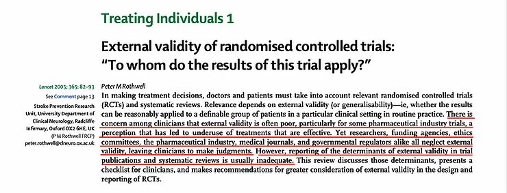 external validity randomised controlled trials