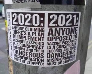 conspiracy theory covid totalitarianism poster