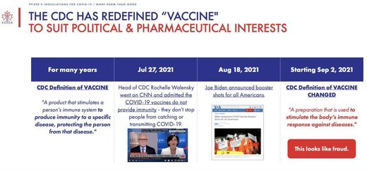 CDC redefined vaccine