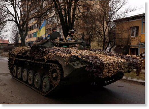 Ukrainian military vehicle